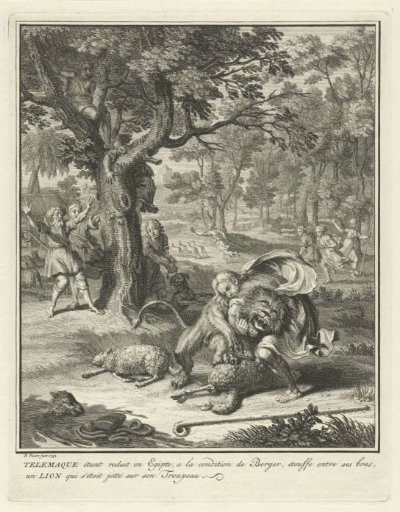 Telemachus Kills a Lion