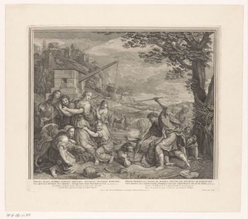 Moses and the daughters of Reuel (Jethro) at the well