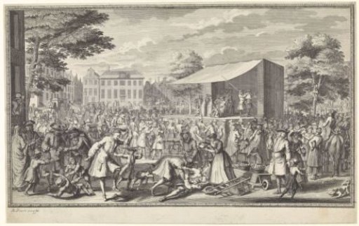Lottery on a stage, ca. 1720