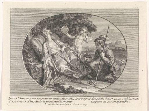 Boy spying on a sleeping woman