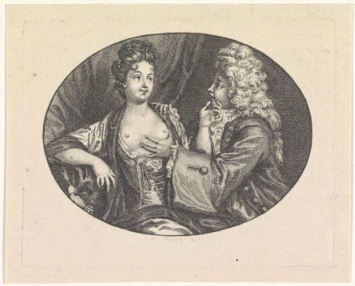 Man Touching a Woman