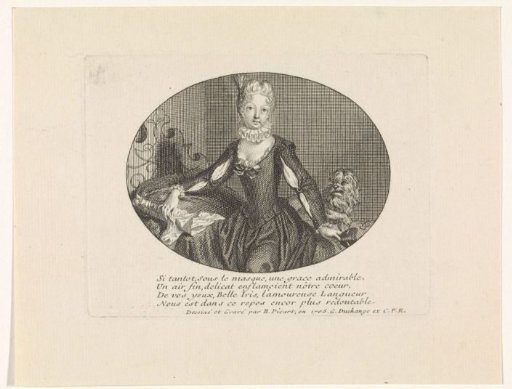 A Young Woman with a Lapdog