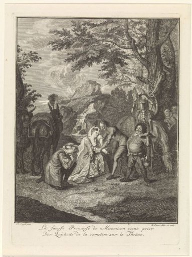 Princess of Micomicon Kneeling Before Don Quixote