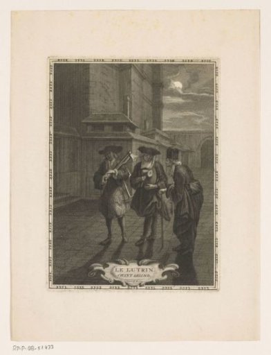 Three men on the street at night