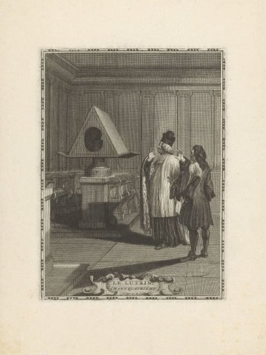 A priest discovers the lectern