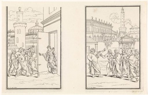 Two scenes from a comedy by Terence