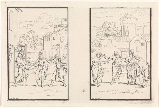 Two scenes from the comedy Heauton Timorumenos by Terence