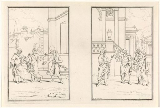 Two scenes from a comedy by Terence