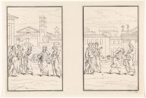 Two scenes from a comedy by Terence