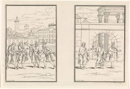 Two scenes from a comedy by Terence