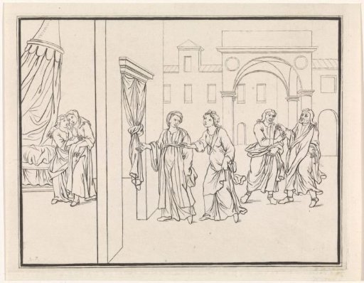 Scene from the comedy Andria by Terence