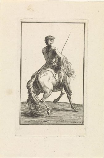 Horseman, seen from behind