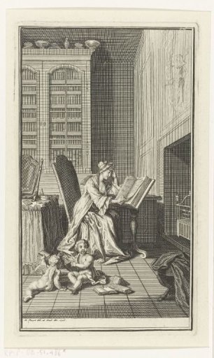 A lady reading a book