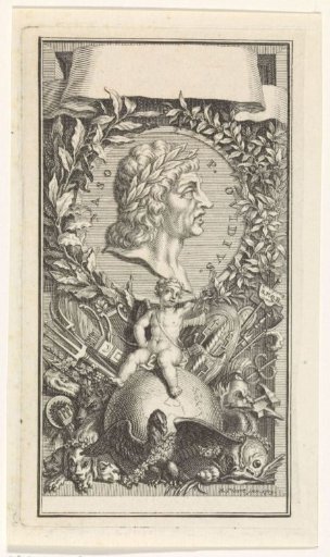 Title page with the portrait of Ovid on a medallion