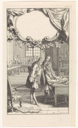 Title page with gentlemen at the study