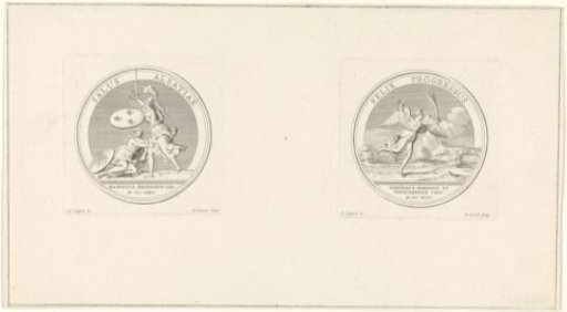 French medals with an allegorical representation