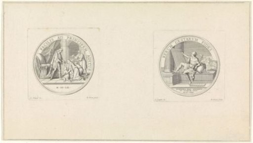 French medals with an allegorical representation