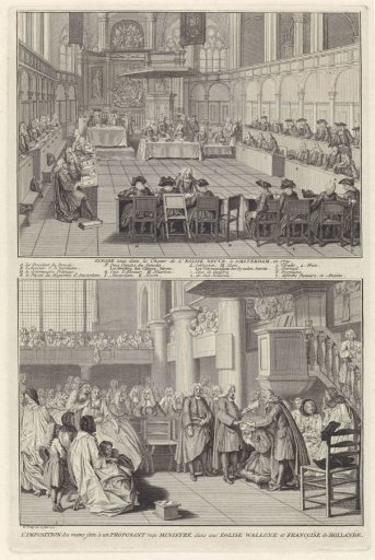 Synod Held in the New Church in Amsterdam, 1730 / Confirmation of a New Preacher in a Walloon Church in Holland