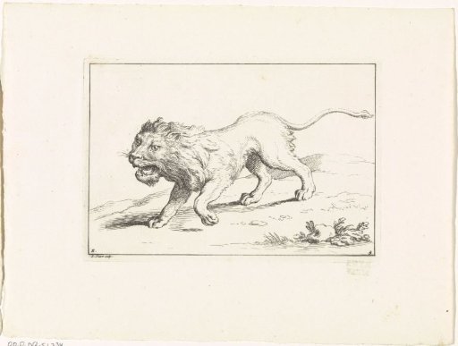 Landscape with a Walking Lion
