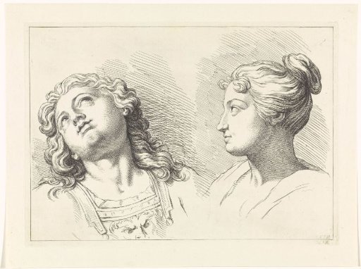 Studies of the Heads of a Field Marshal and a Woman