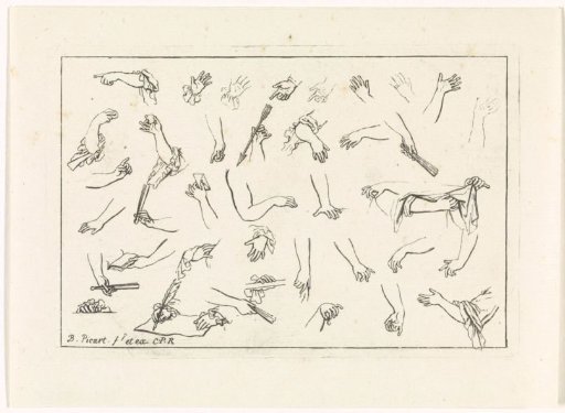 Study with various positions of arms and hands