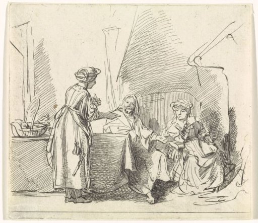 Christ in the house of Martha and Mary