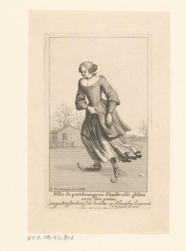 Skating young woman from Amsterdam