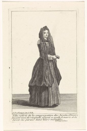 Young girl from the community of the Antwerp Jesuits before her marriage