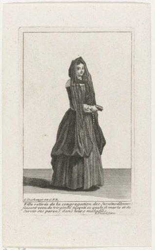 Young girl from the community of the Antwerp Jesuits before her marriage