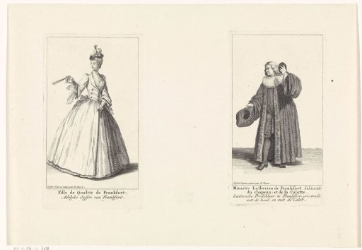 Noble lady and Lutheran minister from Frankfurt