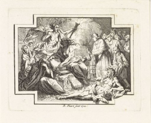 Allegory on the worship of evil within the Roman Catholic Church