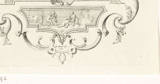 Ornament with playing putti