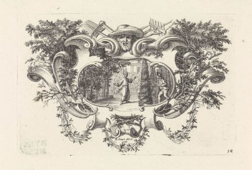 Nicolas Boileau-Despréaux in a garden