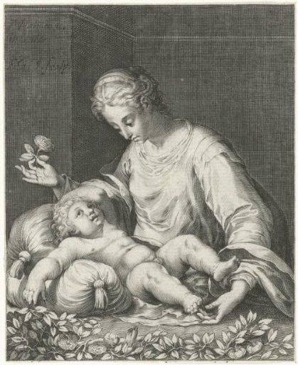 Madonna and Child in the Rose Garden