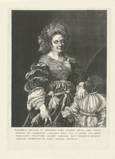 Portrait of Laura de' Dianti and an Enslaved Servant