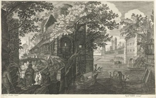 Gondolas on a canal