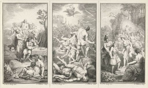 Mythological and allegorical representations inspired by the playwright Paul Scarron