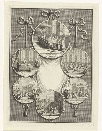Six Medals with Scenes from French History