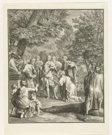 Telemachus Refuses the Crown and Scepter of the Cretans