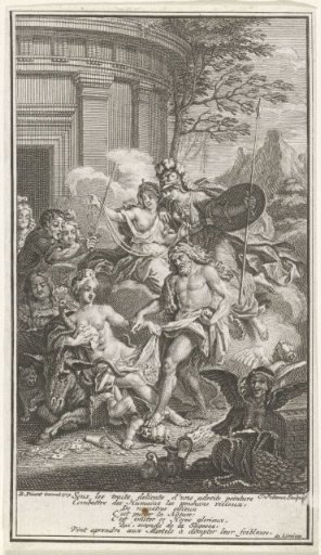 Allegorical Representation with Hercules Trampling Cupid
