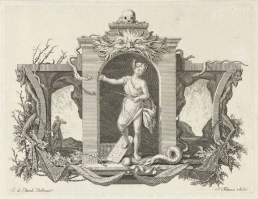Vignette with the personification of Vice