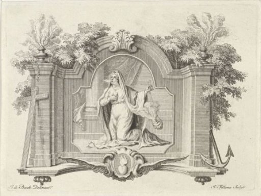 Vignette with the personification of Prayer