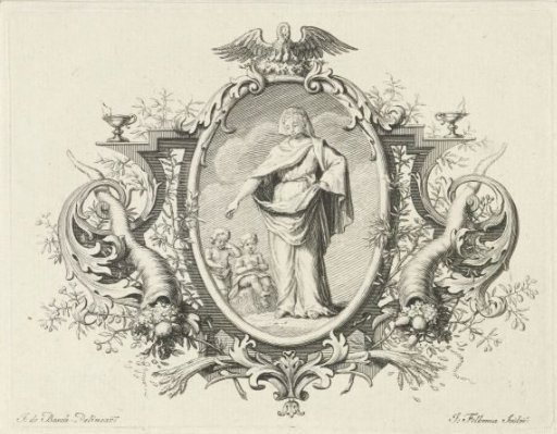 Vignette with the personification of Generosity