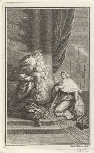 Cleric Kneeling before Mary with Child