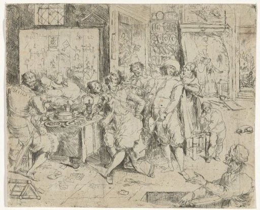 The Prodigal Son squandering his inheritance