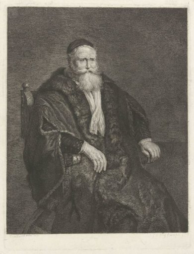 Portrait of an unknown old man in an armchair