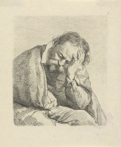 Portrait of a Sleeping Old Man