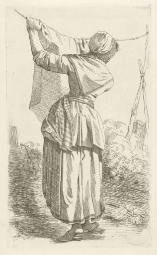 Peasant Woman at a Clothesline