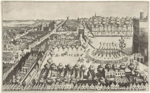 Bonfires in The Hague after the announcement of the truce, 1609