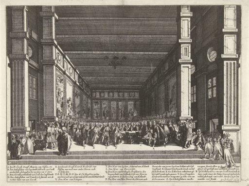 The investiture of Maurice with the Order of the Garter, 1613